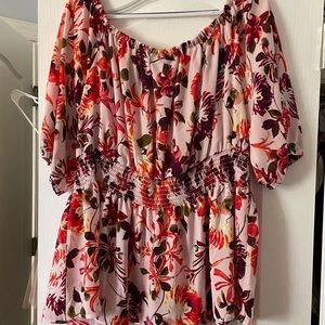 Lane Bryant convertible top in pink multi